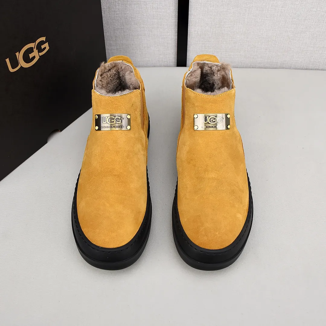 PP520👟👟👟【ugg】The upper is made of waterproof nubuck, real wool lining, and non-slip rubber sole. Warm and comfortable, a must-have in winter! Men's size 38-44 (custom-made size 45 is non-refundable).